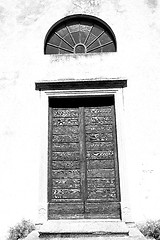 Image showing old   door    in italy old ancian wood and traditional  texture 