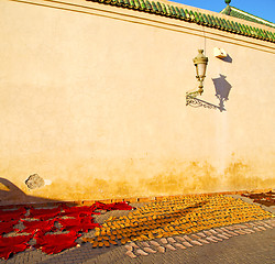 Image showing street lamp old construction in africa morocco and  leather near