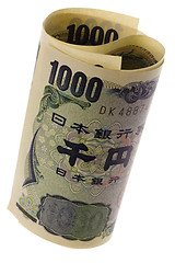 Image showing Japanese currency rolled

