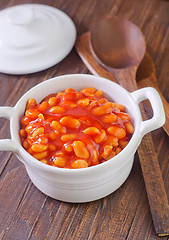 Image showing white beans with tomato sauce