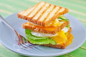 Image showing egg with bread