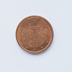 Image showing Spanish 2 cent coin