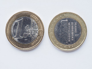 Image showing Dutch 1 Euro coin