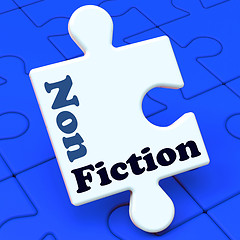 Image showing Non Fiction Puzzle Shows Educational Material Or Text Books