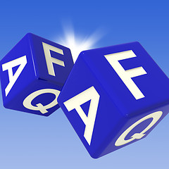 Image showing FAQ Dice Flying Showing Online Support 