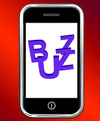 Image showing Buzz On Phone Showing Awareness Exposure And Publicity