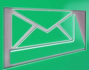 Image showing Envelope Sign Button Showing Internet Communication