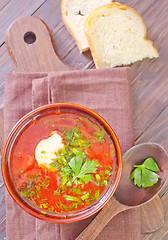 Image showing fresh beet soup