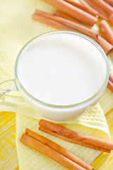 Image showing milk with cinnamon