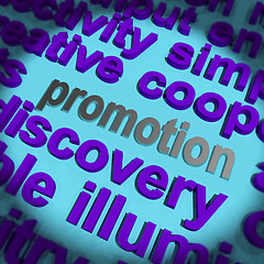 Image showing Promotion Word Means Advertising Campaign Or Special Deal