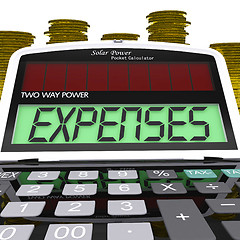 Image showing Expenses Calculator Shows Business Expenditure And Bookkeeping