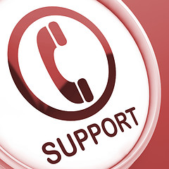 Image showing Support Button Shows Call For Advice