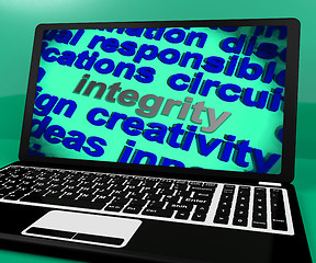 Image showing Integrity Screen Shows Morality Virtue And Decency