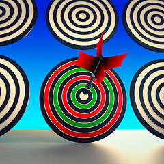 Image showing Target Winner Shows Skill, Performance And Accuracy