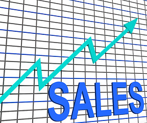 Image showing Sales Chart Graph Shows Increasing Profits Trade