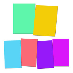 Image showing Two And Four Blank Paper Slips Show Copyspace For 2 Or 4 Letter 