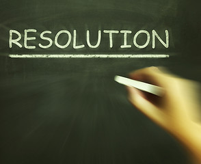 Image showing Resolution Chalk Means Solution Settlement Or Outcome