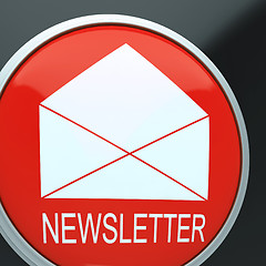 Image showing E-mail Newsletter Shows Email Letter Communication