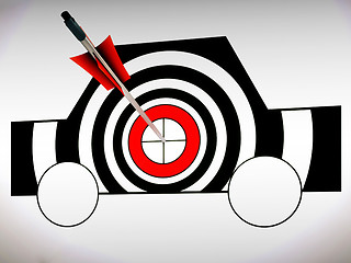 Image showing Car Target Shows Excellence And Accuracy