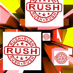 Image showing Rush On Cubes Showing Express Delivery