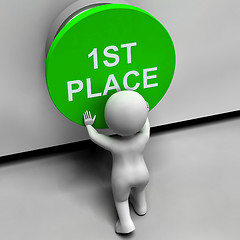 Image showing First Place Button Shows 1st Place And Winner