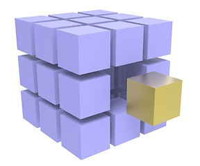 Image showing Individual Block Means Different Or Outsider