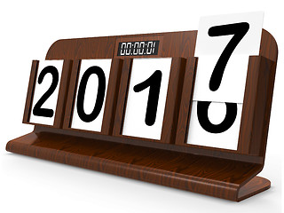 Image showing Desk Calendar Represents Year Two Thousand Seventeen