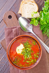 Image showing fresh beet soup