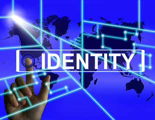 Image showing Identity Screen Represents Worldwide or International Identifica