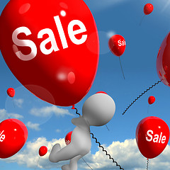 Image showing Sale Balloons Shows Offers in Selling and Discounts