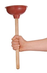 Image showing Hand with Plunger