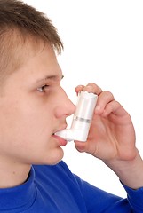 Image showing Teenager with Inhaler