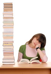 Image showing Girl with Books