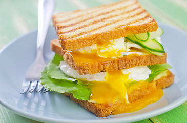 Image showing egg with bread