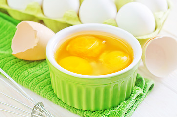 Image showing raw eggs