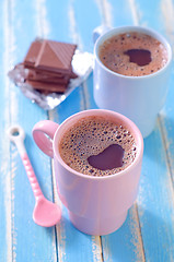 Image showing cocoa drink and chocolate