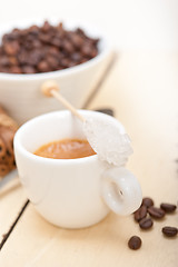 Image showing espresso coffee with sugar and spice