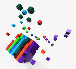 Image showing Blocks scattered Shows Action And Solutions