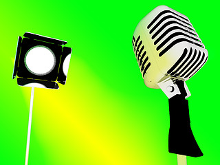 Image showing Light And Microphone Shows Concert Entertainment Or Talent