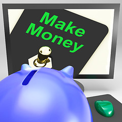 Image showing Make Money On Monitor Shows Investment Guide