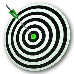 Image showing Bulls eye Target Shows Perfect Accuracy And Focus