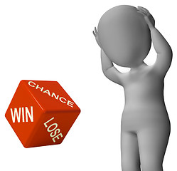 Image showing Chance Win Lose Dice Shows Good Luck