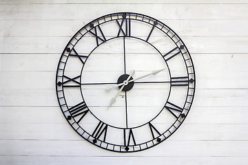 Image showing Old roman numeral clock