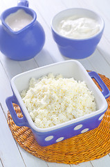 Image showing sour cream, cottage and milk