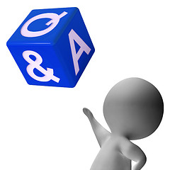 Image showing Question Answer Dice Showing Help And Assistance