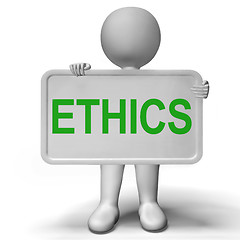 Image showing Ethics Sign Showing Values Ideology And Principles