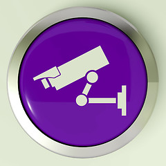 Image showing Camera Button Shows CCTV and Web Security