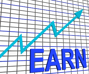 Image showing Earn Graph Chart Shows Increase Earnings Growing