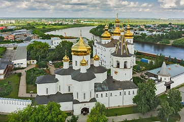 Image showing Aerial view on Holy Trinity Monastery. Tyumen