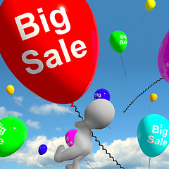 Image showing Sale Balloons Showing Promotion And Reductions Online